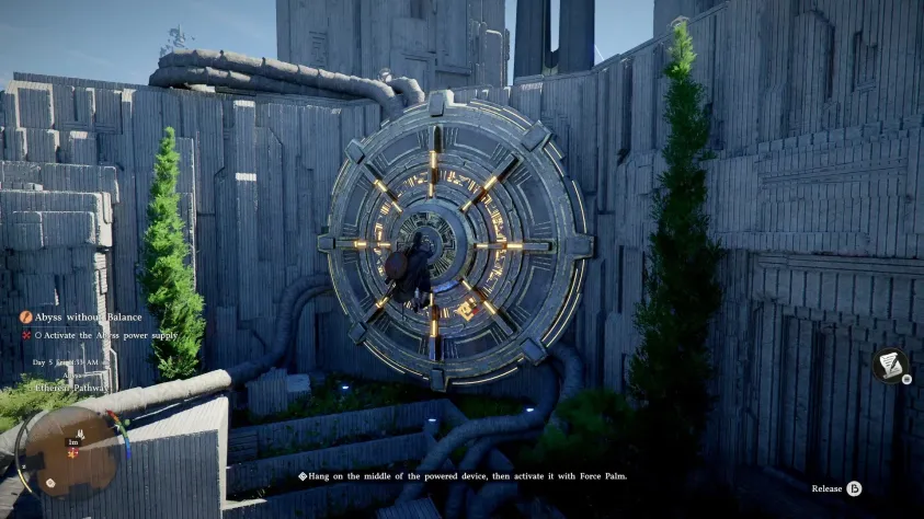 Решение любых головоломок в&amp;nbsp;Бездне сводится к&amp;nbsp;тому, чтобы подключить питание к&amp;nbsp;этой панели (которая на&amp;nbsp;мини-карте отмечена как «штурвал»). А&amp;nbsp;после на&amp;nbsp;неё нужно залезть и&amp;nbsp;атаковать ударом пальмары.