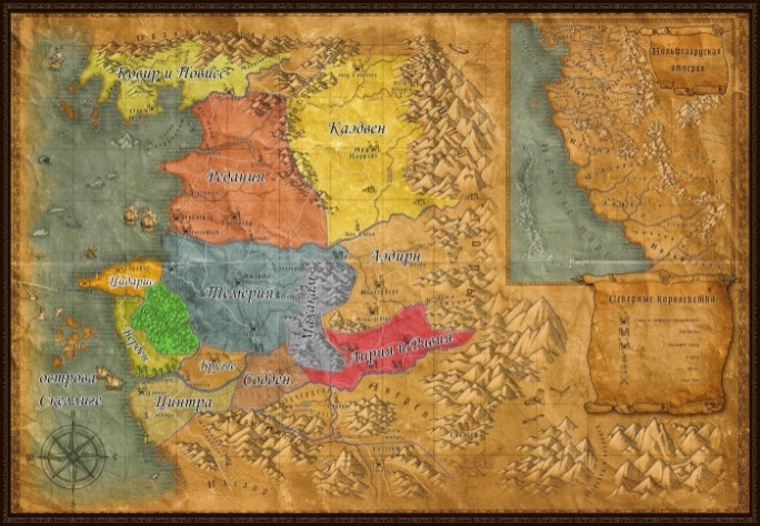 Политическая карта королевств Севера
