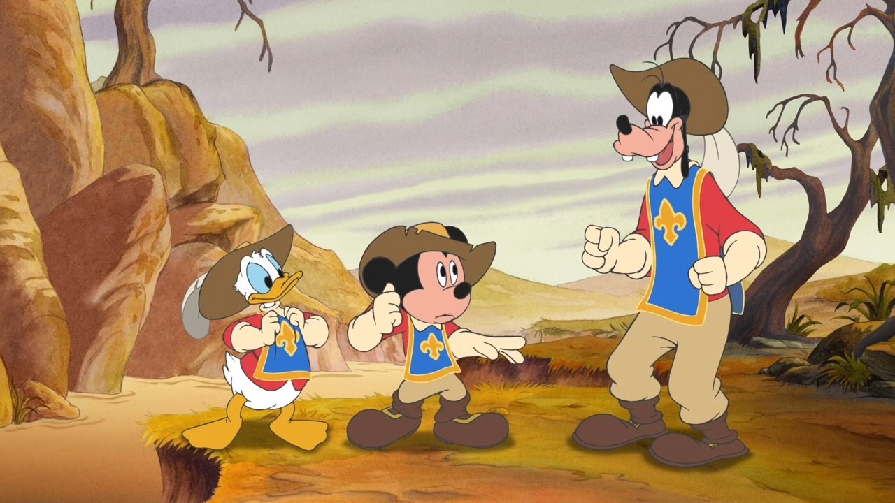 Три мушкетера 2004 микки. Mickey Donald Goofy the three Musketeers 2004. Кларабель три мушкетера.