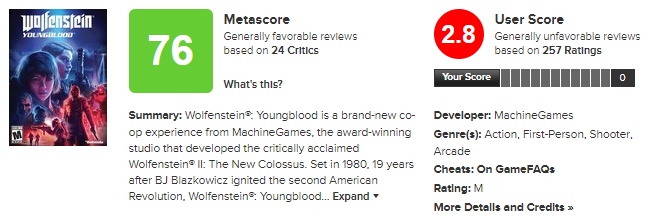 Wolfenstein: Youngblood - Metacritic