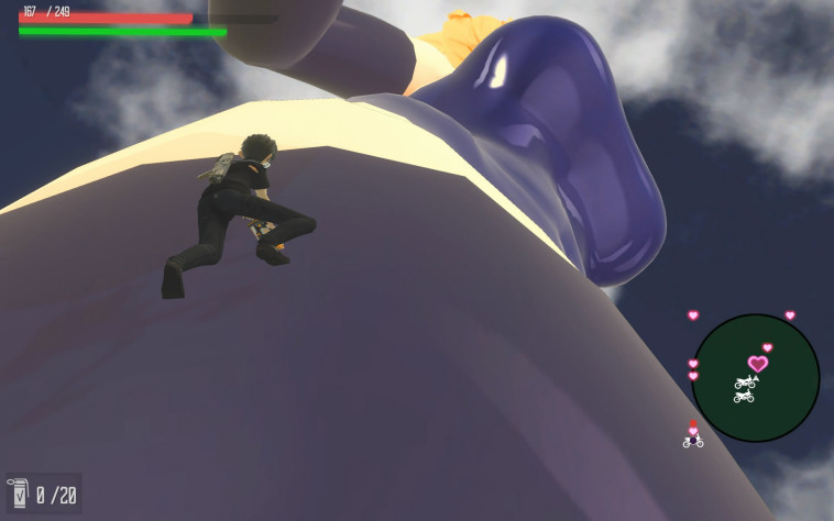 Внезапно разнообразие с карабканьем по тянке