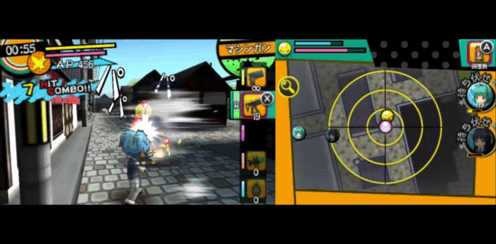 Некоторые этапы дают поуправлять именным персонажем. Сейчас вы видите Нагису