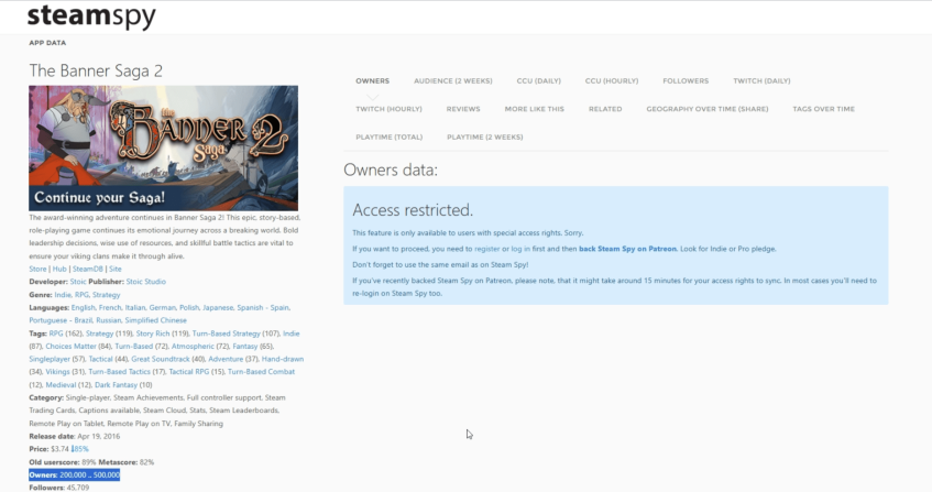 Сейчас вторая часть подобралась к 500 тысячами игроков. Первая к одному миллиону.