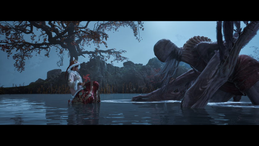 Героиня выглядит напуганной, но на самом деле стоит бояться твари справа, ибо после кат-сцены она отлетела в салат с первой же попытки, как в общем-то и большинство всех остальных боссов, коих тут НЕ МАЛО.