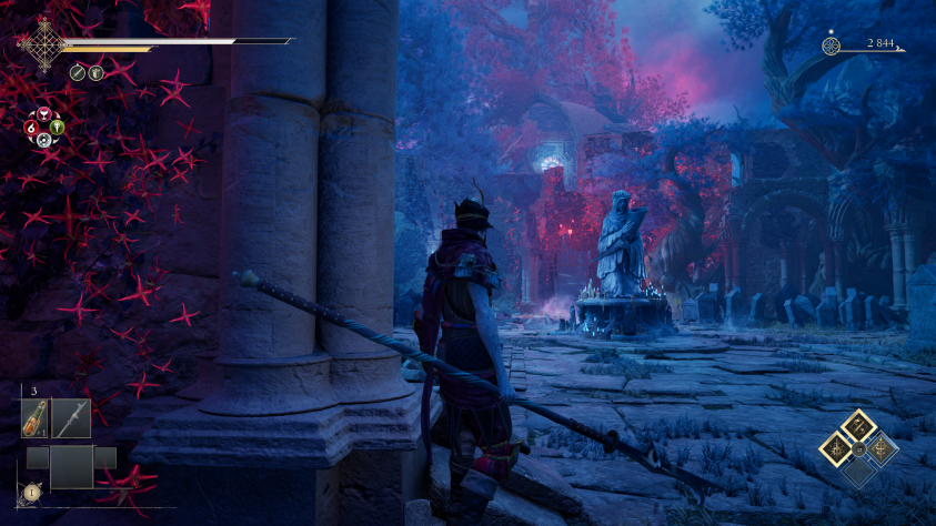 Колесо уязвимости прямо под полосками здоровья и выносливости, правда оно не полностью отражает суть, все стихии эффективны сразу против двух, а не одной конкретной.