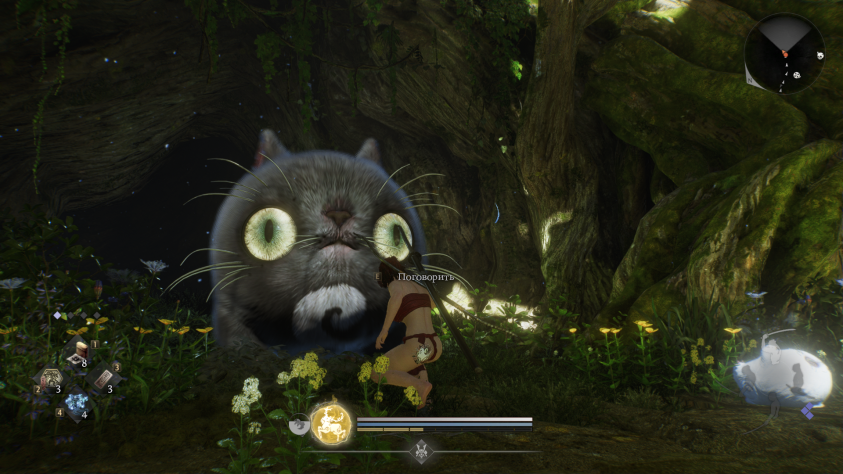 Знакомьтесь, это маскот игры - гигантский котик-ёкай Сунэкосури.