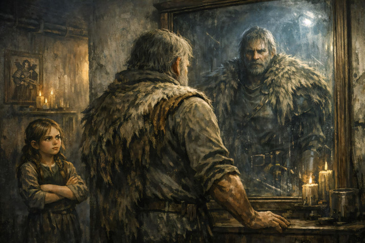 Отражение старого воина