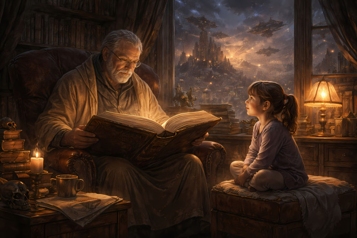 Чтение тихим вечером