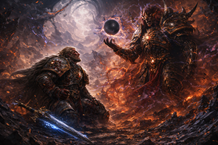 Битва двух титанов в Варпе