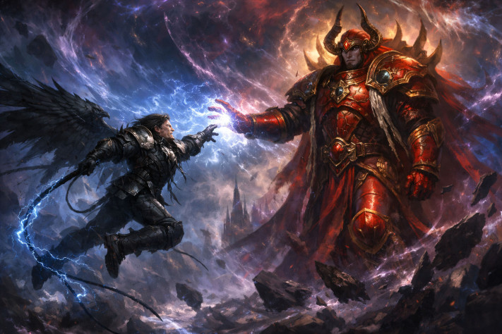 Битва Магнуса Красного и Корвуса Коракса