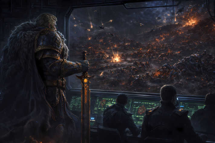 Леман Русс на мостике командного центра