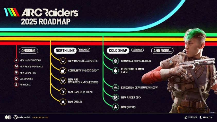 Дорожная карта ARC Raiders на&amp;nbsp;2025&amp;nbsp;год.
