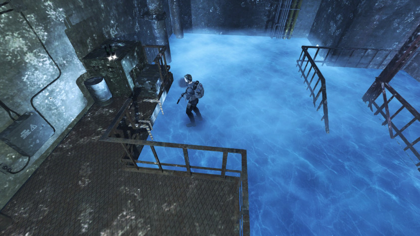 Действительно интересная головоломка встретилась мне в финале: необходимо менять температуру в комнатах, чтобы дезактивировать мины, ослепить турели или проложить себе новый путь.