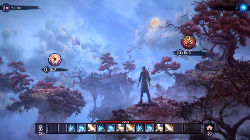 Это один из моментов путешествия по летающим островам волшебного мира (можно назвать "около боевым действием") Ну, красота же!