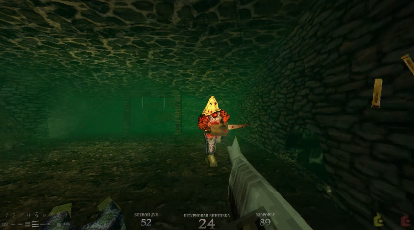 Спускаемся в знакомый подвал, слышим знакомую фразу, видим трех несущихся на нас знакомых мужиков с бензопилами...