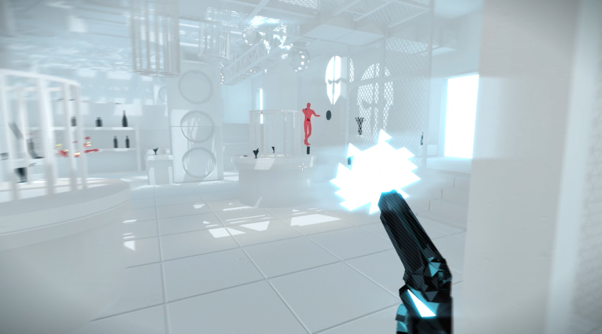 Btw, на стенах символ Zardonic. Очень рекомендую послушать его трек к этой части Суперхот, я его ниже прикреплю.