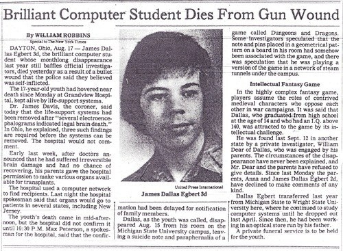 Некролог в газете.