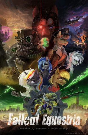 Fallout: Equestria — постапокалиптический фанфик-кроссовер по вселенной телевизионного шоу My Little Pony: Friendship Is Magic и серии игр Fallout. Написан автором Kkat