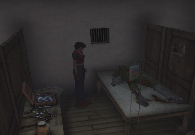 А в кабинете анатома – окровавленные медицинские инструменты и мёртвое тело на кушетке...