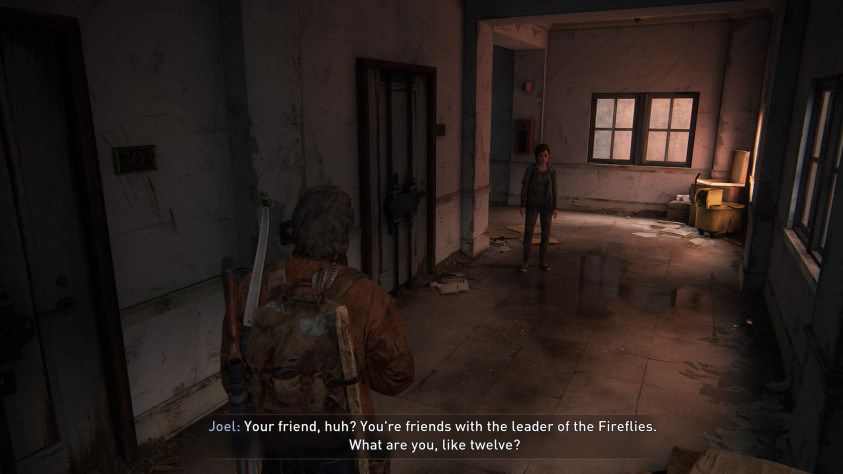 В&amp;nbsp;попытке эмоционально огородиться от&amp;nbsp;Элли Джоэл не&amp;nbsp;чурается использовать достаточно грубые формулировки, чтобы вызвать у&amp;nbsp;девочки неприязнь. Годы не&amp;nbsp;самой лучшей жизни вдарили по&amp;nbsp;его желанию налаживать контакт хоть с&amp;nbsp;кем-то.