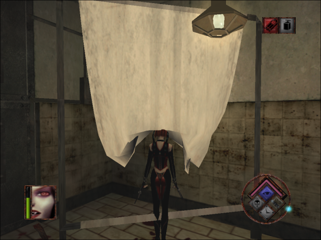 Спряталась.