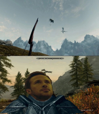 Хотя смешарики уже годами в зимнюю пору прыгают по горам Скайрима