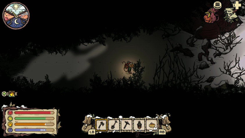 К слову, чтобы ходить по таким тёмным местам тоже нужна специальная приблуда, что открывается не сразу, а только после определённого квеста: фонарь