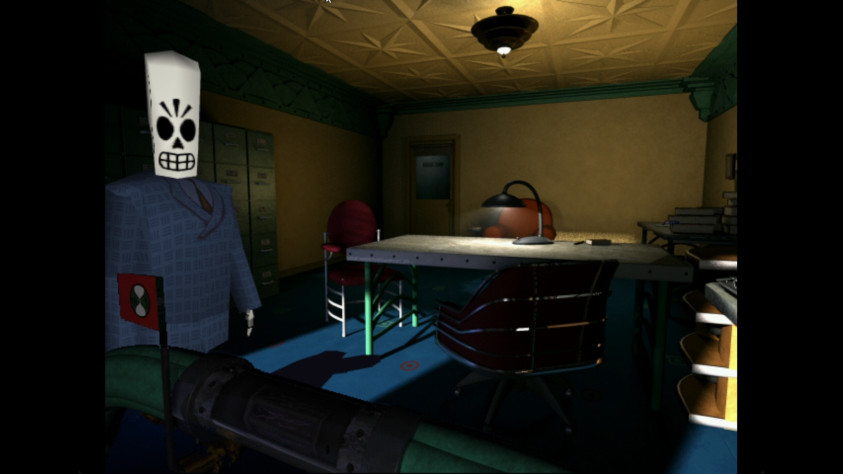 А тут Мэнни смотрит на трубу для подачи сообщений, и это тоже уловить нелегко