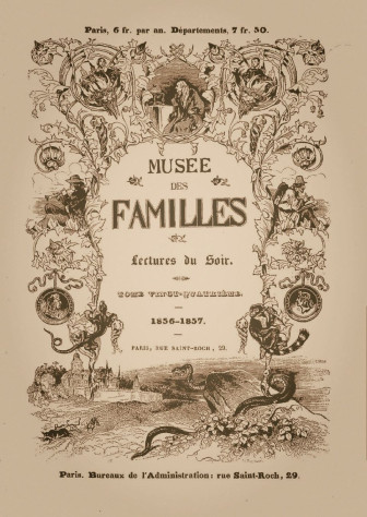 Обложка журнала&amp;nbsp;Musée des familles, выпуск за 1856-57 год, последний, над которым работал Жюль Верн