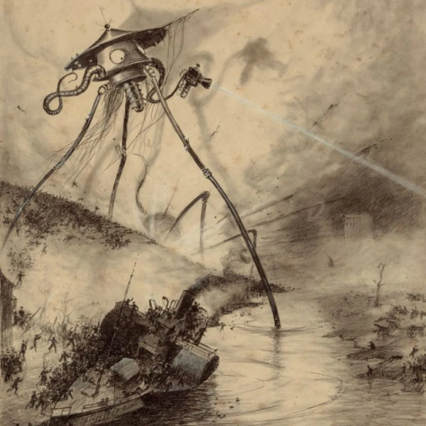 Иллюстрация к роману "Война Миров" за авторством Энрике Корреа, 1906 год