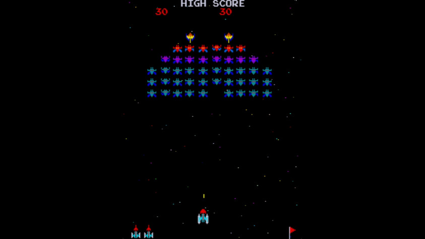 Кадр из Galaxian, Namco, 1979 год