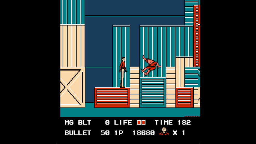 Кадр из Rolling Thunder, версия для NES, Namco, 1989 год