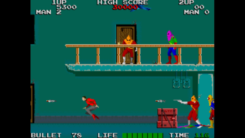 Кадр из Rolling Thunder, Namco, 1986 год