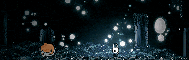 Пример ударов из Hollow Knight