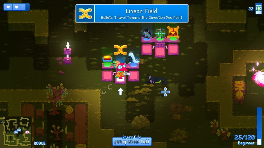 До этого персонаж стрелял ровно перед собой, но потом я навесил на него апгрейд, чтобы он криво стрелял, пока криво стреляет.