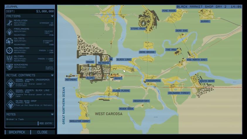 Местная карта. Желтым&amp;nbsp;— играбельные локации. Большие. Trust me&amp;nbsp;и&amp;nbsp;моей одышке.