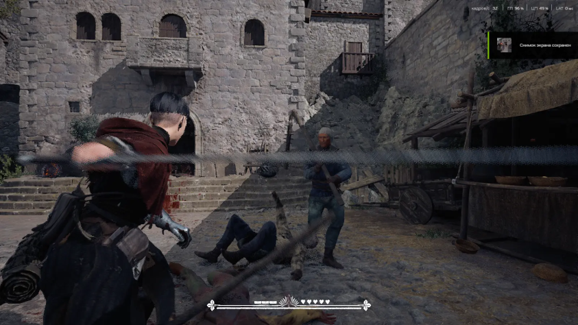 Ещё, с какой-то стати, героиня носит латную рукавицу на левой руке, хотя меч держит в правой, не защищённой