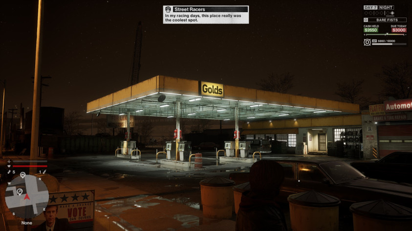 "Всеми любимые" повествование через комментарии главного героя и нейросетевой (?) чювак на щите, который нужно сносить для прокачки нитро. В квартире есть ещё нейросетевой (?) телек и плакаты с нейросетевыми (?) дамочками