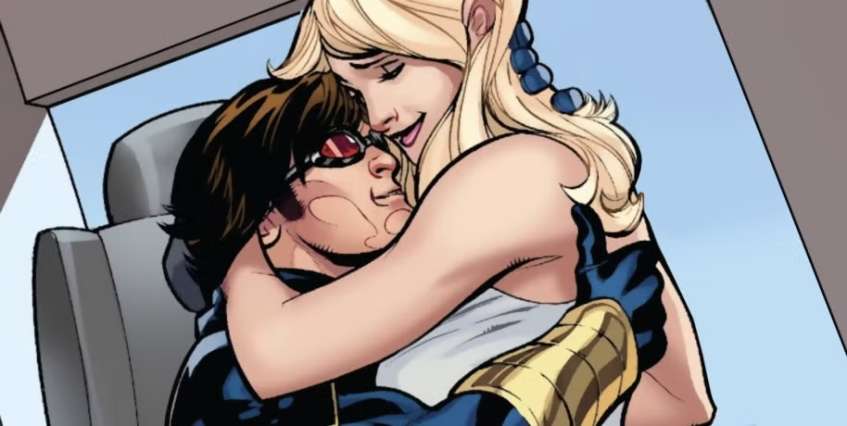 Скотт Саммерс (Циклоп) и Эмма Фрост (Белая Королева).