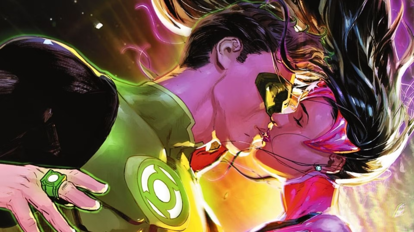 Хэл Джордан (Зелёный Фонарь) и Кэрол Феррис (Звёздный Сапфир).