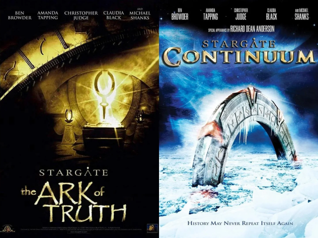 Звёздные Врата: Ковчег Истины и Звёздные Врата: Континуум (телевизионные фильмы 2008 года).