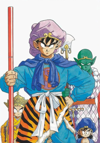 Персонажи Dragon Ball в образах героев Путешествия на Запад. Работа Акиры Ториямы.