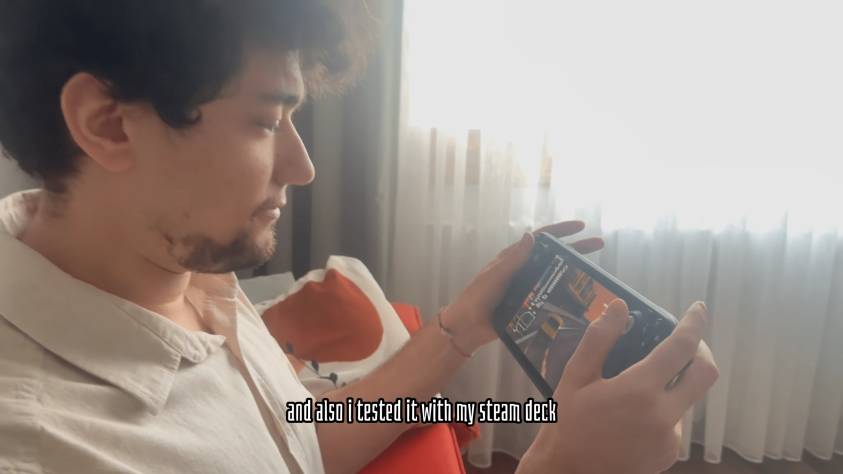 Кадр из девлога разработчика, где он&amp;nbsp;демонстрирует 60FPS в&amp;nbsp;игре на&amp;nbsp;Steam Deck