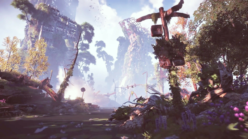 Руины города, последствия уничтожения планеты машинами, названными "Чума Фаро"