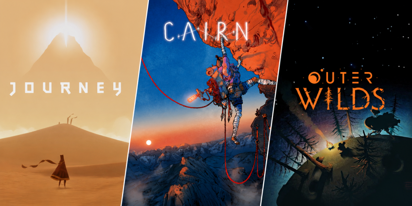 Вайбовые игры существуют в самых разных жанрах и формахИсточники: Journey,&amp;nbsp;Cairn,&amp;nbsp;Outer Wilds