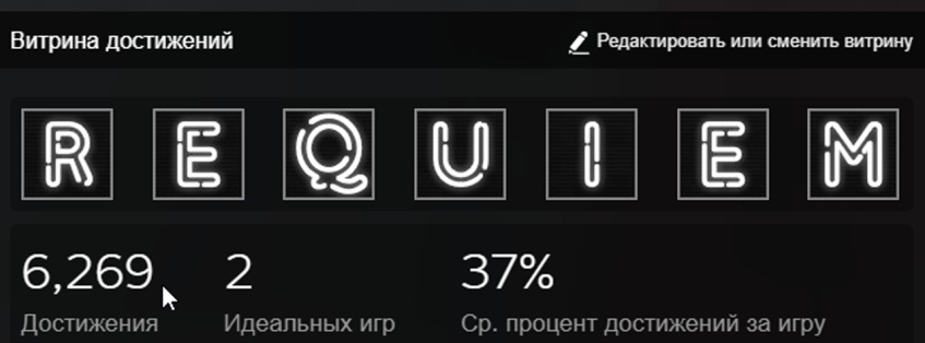 Если вдруг вы не понимаете, что означает "украсить профиль", вот пример. Буквы взяты из ачивок спам-игр, а статистика внизу наглядно показывает приоритеты данного игрока