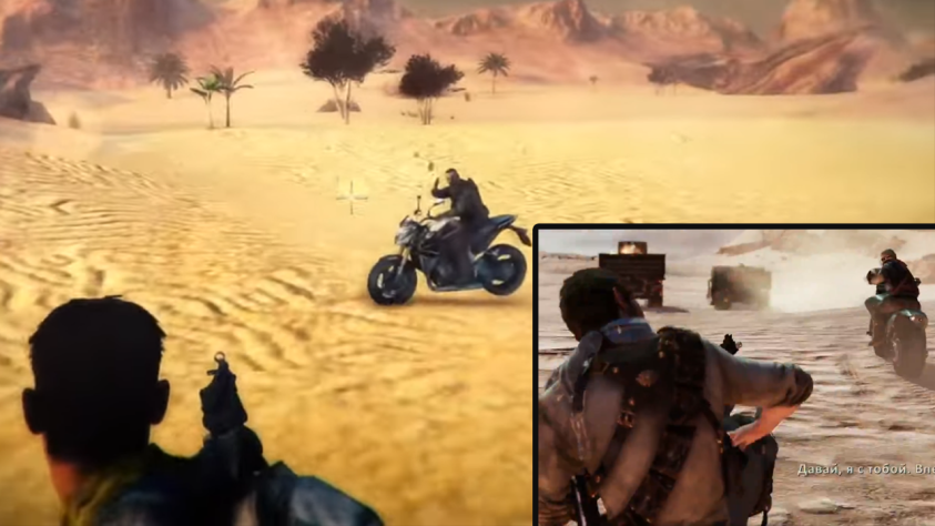 Ммм, как бы это назвать... "Наглое..." Нет. "Блестящее покадровое воспроизведение культовых сцен из Uncharted 3".&amp;nbsp;&amp;nbsp;