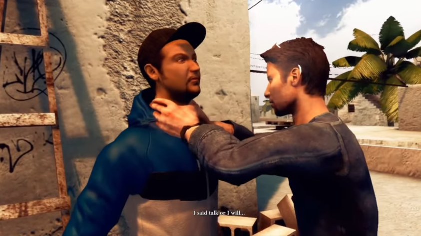 "Говори или я..." БАХ! Точный снайперский выстрел поставил жирную точку в этой истории... Если вы выросли в 90-е и посмотрели все боевики, что показывали по телевизору, то вы заранее знали, чем завершится эта сцена. Ей-богу, эта игра была бы в разы лучше, если бы официально была пародией на жанр приключенческого экшена.