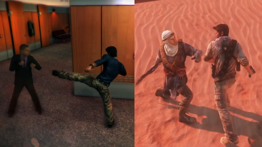 А какие тут рукопашные бои... Брюс Ли и Джеки Чан позавидуют. Если серьезно, хочется сказать разработчикам - зачем вы пытаетесь копировать механику, которую не можете сделать качественно? Ведь без нее можно было и обойтись, игра только выиграла бы от этого. Возможно, руководство студии действительно посчитало, что всё получилось замечательно. Или "и так сойдет?"