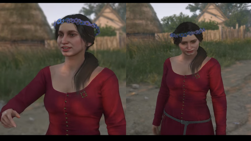 В странствиях вам попадется эта дамочка в венке,
которая уверенно заявит, что вы – ее жених, которого она увидела во сне. Слева ее лицо до того, как она узнала, что вы деревенский хлопец, а не горожанин и не королевского
рода. Справа - после (&quot;Прости, я наверное, ошиблась&quot;). Хм, жиза? Или просто&amp;nbsp;Вавра женоненавистник? Тут городские есть? Расскажите, бывало ли с вами такое, а то я сам деревенский.